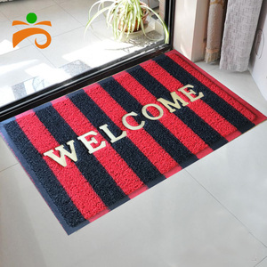 Felpudo de puerta de entrada de bobina de bucle de vinilo de PVC antideslizante moderno, felpudo acolchado con patrón novedoso, Felpudo de bobina de PVC de bienvenida - Product Image 3