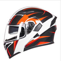 Casque DOT Flip Up Casque de moto motos casco capacete Casques modulaires Avec double lentille pour la course