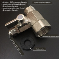 Robinet d'alimentation en eau manuel à 3 voies en alliage de zinc haute pression pour salle de bain, design moderne, installation facile
