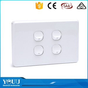 YOUU Acquistare Prodotti Cinesi On Line Elettrici 4 Gang Chiaro Della Parete Interruttore - Product Image 1