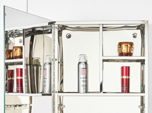 Miroir de salle de bains en acier inoxydable, armoire murale de luxe imperméable, meuble à miroir, vanité de salle de bains - Product Image 3
