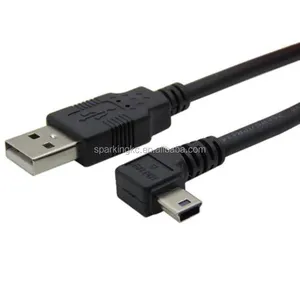 3 м 5 м USB 2,0 A к прямым углом Mini 5-контактный B Mini B штекер mini-usb кабель