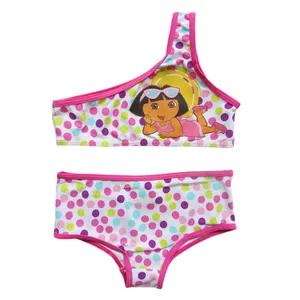Small quantity Low moq Kids cartoon printed mini bikini Cute Baby Girl Swimwear two Piece baby Girls Swimsuit