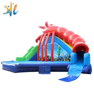 Huale 2019 popular giant inflatable combo dry Slide Locust Slide with gorilla for the kids from Attractions - Product Image 1