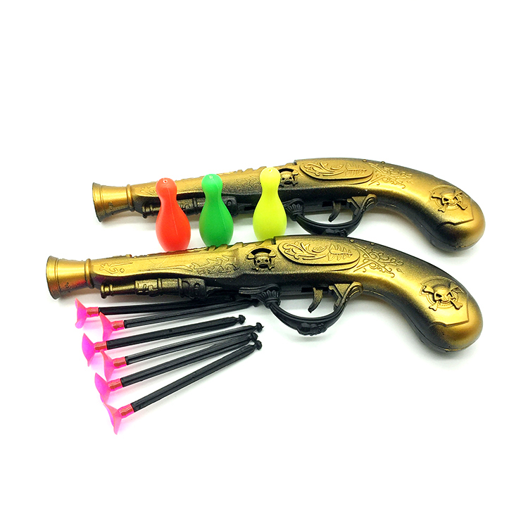 Два спрей золото пластиковые смешные детские игрушки пиратский пистолет