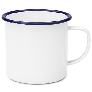 Tasse en métal émail avec impression personnalisée, 20 pièces - Product Image 1