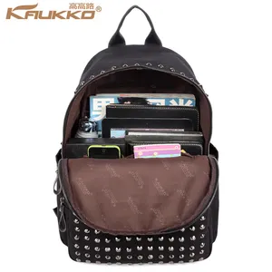 Cotton Canvas Backpack OEM Manufacturer Rivet School Backpack Custom Studs Bags