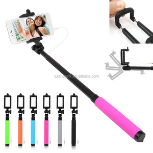 Gel de sílice antideslizante mango tomar selfie stick para teléfonos móviles, holding selfie palo con el clip + cable - Product Image 3