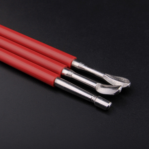 <span class=keywords><strong>Rouge</strong></span> tige en acier indentation stylo ensemble de 3 argile molle argile céramique indentation outil argile sculpture outil - Product Image 3