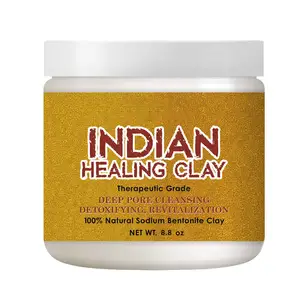 Healing Clay for Body Hair Face Mask Private Label Deep Pore Cleansing Indian Customized Package Crystal Skin Care Product