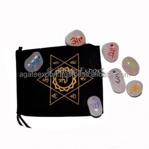 Meilleure vente Sanskrit Rose Quartz cristaux naturels ensemble de guérison 7 Chakra dégringolé pierre kit méditation ensemble - Product Image 1