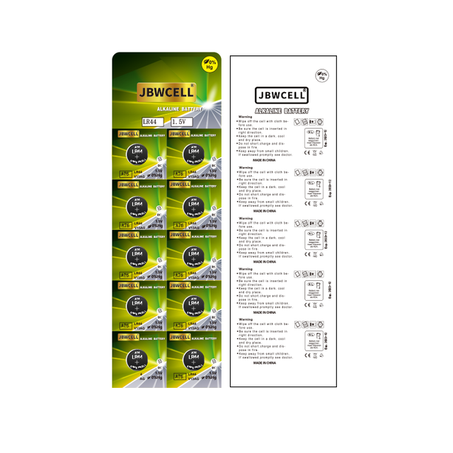 1.5v Lr44 AG13 Zinc Manganese Button Cell Battery A76