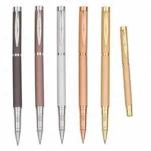 İmza silindirik tip farklı renkler alüminyum metal varil jel mürekkep hediye promosyon kalem
