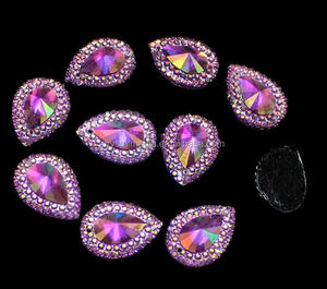 Warna AB Bersinar Menjahit Resin Berlian Imitasi Grosir - Product Image 1