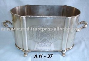 Enfriador de vino de latón de metal transparente de plata de lujo de Venta caliente - Product Image 2