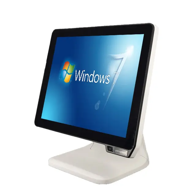 Windows-pantalla táctil capacitiva de 15 pulgadas, sistema Pos para pedidos de restaurante, aleación de aluminio blanco