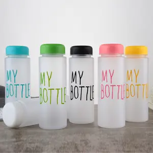 Venta al por mayor 500ml botella de agua de plástico esmerilado Custo logo mi botella - Product Image 1