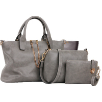 Grosir Desainer India Wanita Mewah Label Pribadi Dompet Tangan Merek Vintage 3 In 1 Tas Tangan Set untuk Wanita