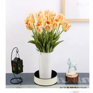 Aangepaste Fleur tulpen real touch kunstmatige tulpen Voor Decoratie