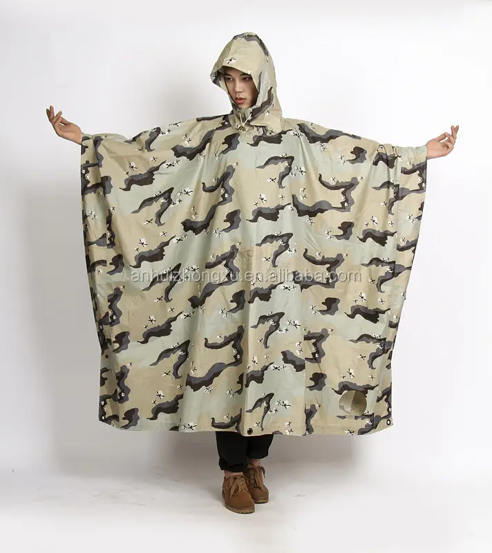 छलावरण rainsuit पोंचो रेनकोट के लिए सैन्य बरसाती जैकेट के लिए rainsuit