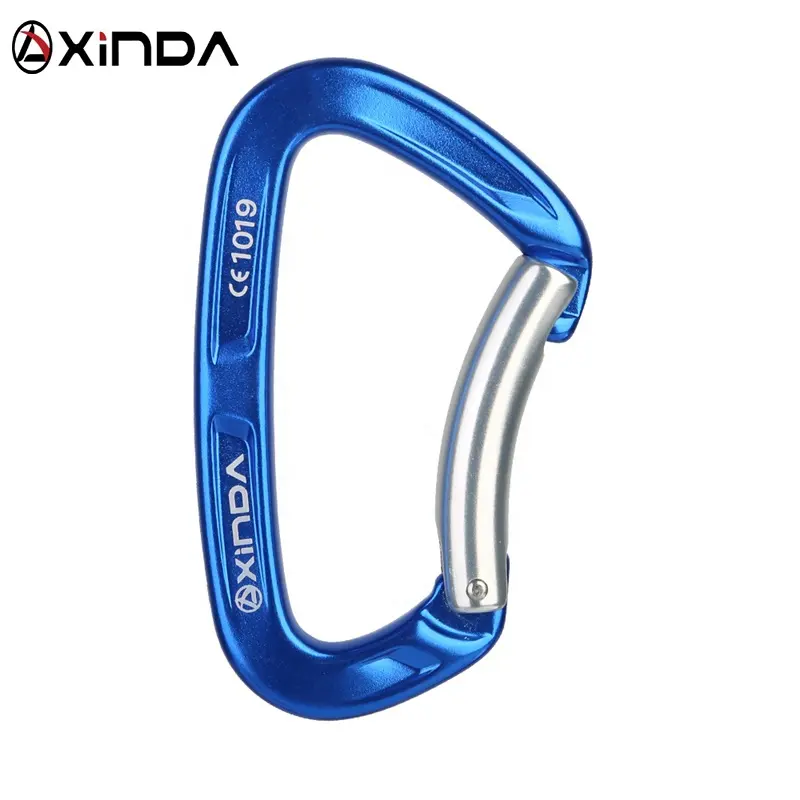 XINDA יצרן ישיר אספקת 25kN CE UIAA כפוף שער 7075 אלומיניום carabiner עבור טיפוס