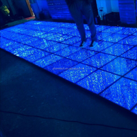 Produit innovant Plancher de danse lumineux à paillettes dorées Led 3d Plancher miroir de mariage