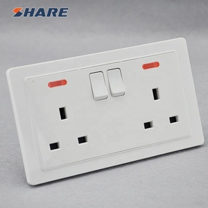 Enchufe Doble de 3 Pines Estándar Británico de Buena Calidad, Precio de Fábrica, Venta al por Mayor, con Interruptor de 2 Vías, Color Blanco - Product Image 4