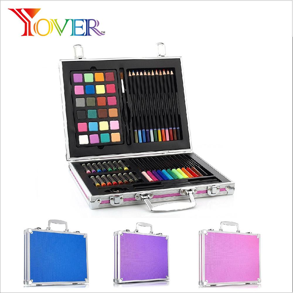 145 mega color art set box with aluminium case