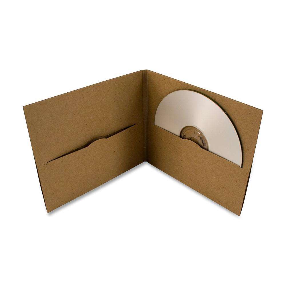 Gepersonaliseerde goedkope kraft mouw Gerecycled CD Case DVD verpakking