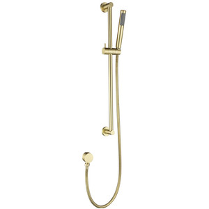 Juego de ducha de latón cepillado dorado con cabezal de ducha tipo lluvia de cerámica de 12 pulgadas y barra deslizante ajustable con grifo - Product Image 3