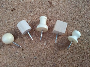 <span class=keywords><strong>Puntine</strong></span> in Metallo con Testa Rotonda in Legno per Progetti Artigianali a Casa e a Scuola - Product Image 4