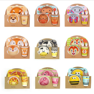 Vajilla ecológica de fibra de bambú para niños, juego de cena, regalo de cumpleaños - Product Image 2