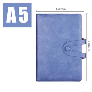 Cuaderno <span class=keywords><strong>A5</strong></span> personalizado de cuero de PU alto, diario de tapa dura de negocios con hilo de botón magnético en <span class=keywords><strong>T</strong></span>, encuadernación de costura del fabricante - Product Image 5