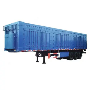 CLW双轴货物拖车van box货物拖车40英尺三轴箱半挂车工厂