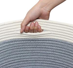 Chine Fournisseur Bébé <span class=keywords><strong>Grand</strong></span> Coton Corde Poignée Panier De <span class=keywords><strong>Rangement</strong></span>, Panier à linge, de stockage Pour Les Enfants <span class=keywords><strong>Jouets</strong></span> - Product Image 3
