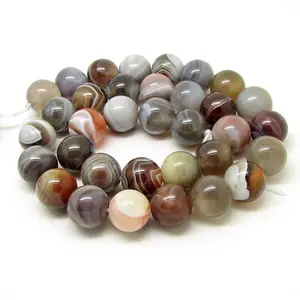 AB0054 Hotsale smooth Botswana agate beads,loose gemstone beads natural in bulk,persian gulf agate beads