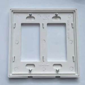 Wall Switch Plate 2-gang Screwless Wall Plate Switch Board Wall Socket And Switch Cover Plate