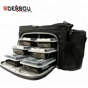 Maaltijd Prep Bag- Portion Control Maaltijd Prep Containers,Top Kwaliteit Lunch Zakken Shaker Fles, Pil Doos, 2 Ijs Packs