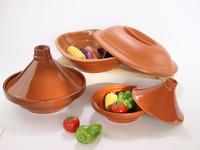 En céramique En Terre Cuite ovale casserole couvercle