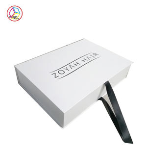 맞춤형 화이트 고급 리본 선물 상자: 프리미엄 포장을 위한 마그네틱 박스 - Product Image 2