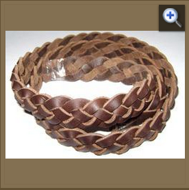 Brown Waxed Eco-Friendly Flat Braided Leather Cords for Jewelry <b>Shoes</b> Bags Garments Home Textiles - Product Image 2