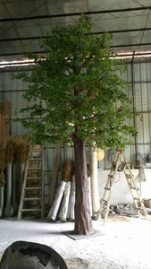<span class=keywords><strong>Plante</strong></span> artificielle en fibre de verre, arbre à argent <span class=keywords><strong>Pachira</strong></span> porte-bonheur, pour la décoration intérieure - Product Image 4
