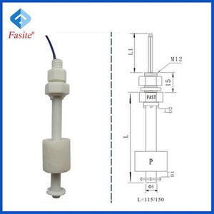 Capteur de niveau de liquide, interrupteur à flotteur en plastique blanc avec câble noir pour la détection de niveau élevé ou bas, refroidisseur d'air évaporatif - Product Image 4