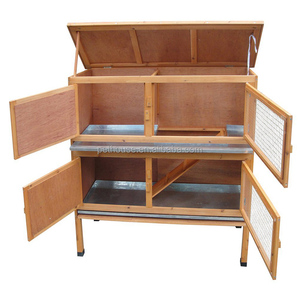 Gabbia per Conigli a <span class=keywords><strong>2</strong></span> Piani in Legno di Abete Cinese, Casa per Animali Domestici - Product Image 2