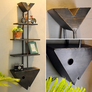 Mensola da Parete Vintage a Forma di <span class=keywords><strong>Testa</strong></span> di Pesce in Ferro Nero, Portaoggetti Decorativo in Metallo per Casa - Product Image 3