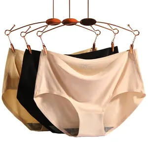 <span class=keywords><strong>Culotte</strong></span> taille basse <span class=keywords><strong>sans</strong></span> <span class=keywords><strong>couture</strong></span> pour femmes, sous-vêtement <span class=keywords><strong>Invisible</strong></span> en soie de glace respirant, grande taille, 1810 - Product Image 1