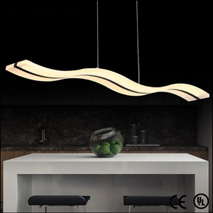 <span class=keywords><strong>Vague</strong></span> forme acrylique LED <span class=keywords><strong>lustre</strong></span> pour salle d'étude - Product Image 1