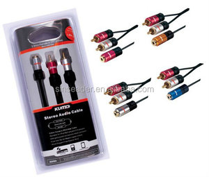 Hot bán nhựa nhà ở 3.5 mét stereo Nam để 2RCA nam âm thanh <span class=keywords><strong>RCA</strong></span> cáp - Product Image 4