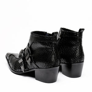 Botas <span class=keywords><strong>de</strong></span> punta puntiaguda para hombre, botas masculinas informales a la moda, <span class=keywords><strong>de</strong></span> color negro - Product Image 6