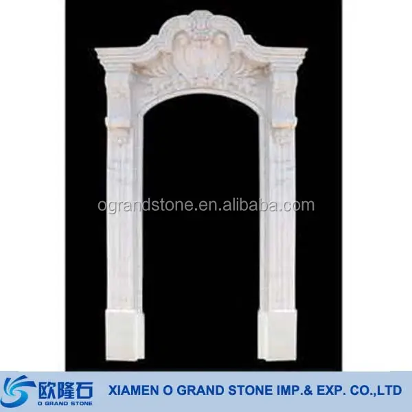 French Window Frame In Stone Carved White Marble Stone Window Frame
